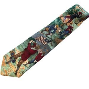 Tango by Max Raab Men's Silk Necktie  Americana Series Golf American Flag